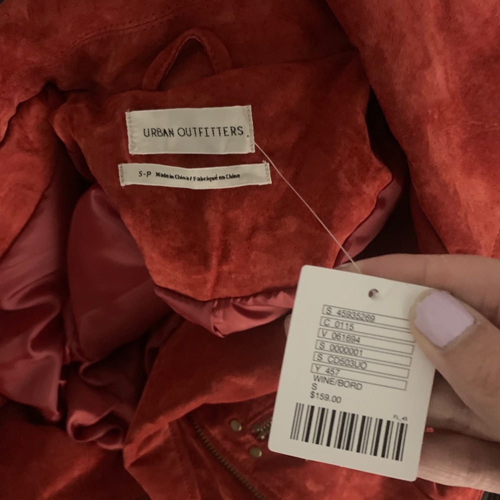 NWT Urban Outfitters suede moto biker jacket - Picture 5 of 5
